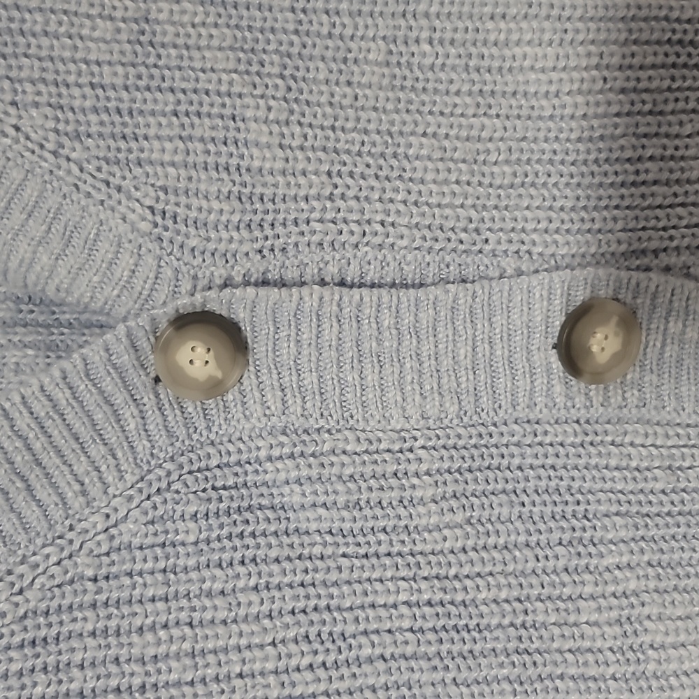 Light Blue Button-Up Sweater - Picture 3 of 3